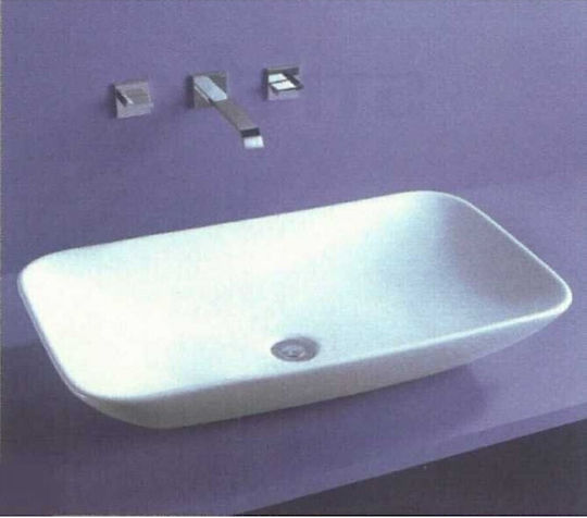 Ceramita F617 Aufgesetztes Waschbecken Porzellan 70x40x13cm Weiß