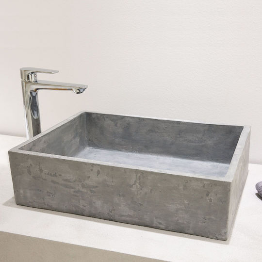 Tema Einbau Steinwaschbecken 52x38x14cm Grau Tema Einbau Steinwaschbecken 52x38x14cm Grau
