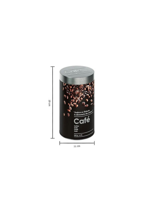 5Five Brown Metallic Coffee Vase with Lid 11x10.8x19cm 1 Piece