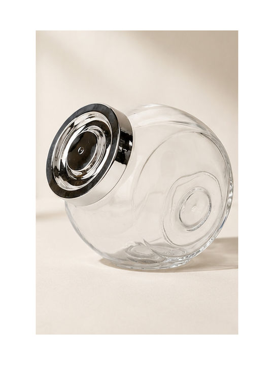General Trade Allgemeine Verwendung Glasvase mit Deckel Transparent 1600ml 1Stück