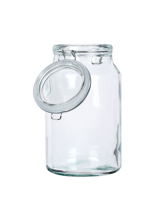 Orion Vase General Use with Lid Glass Transparent 4200ml