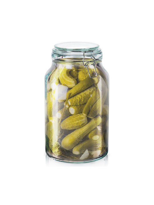 Orion Vase General Use with Lid Glass Transparent 4200ml