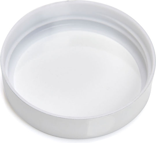Zeller Vase General Use with Lid Metallic White 600ml
