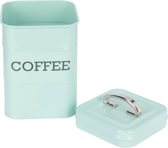 Kitchen Craft Living Nostalgia Coffee Box with Lid Metallic Green 11x11x17cm