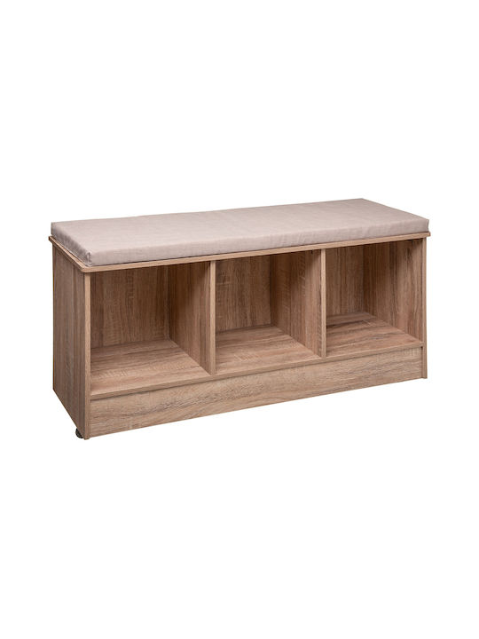 Entry Furniture with Shoe Rack & Bench Natural 105x34x49.5cm