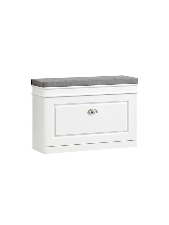 Mobilier de Intrare cu Bancă Alb 75x24x51cm