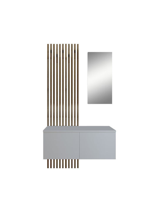 Entry Furniture White/silver 100x37x199.5cm