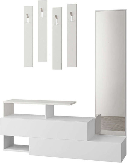 Ramda Eingangsmöbel mit Schuhschrank White 137x35x154cm Ramda Eingangsmöbel mit Schuhschrank White 137x35x154cm
