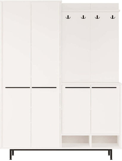 Mobilier de Intrare White 147.4x35.5x195.6cm