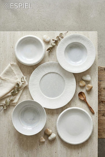 Espiel Zen Sky Pasta Serving Plate Made of White Porcelain with Diameter 28cm
