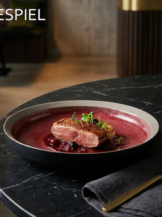 Espiel Espiel Deep Serving Plate Red with Diameter 20cm
