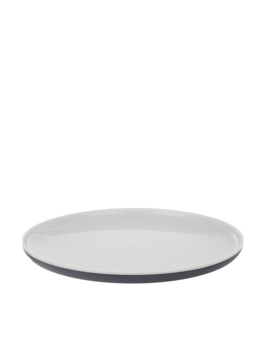 Gondol Servierplatte und Schüssel Kunststoff Weiß mit Durchmesser 25cm