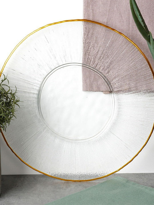 Home&Styling Collection Πιάτο Ρηχό Χρυσό με Διάμετρο 32cm