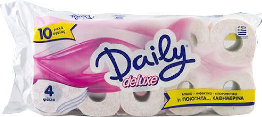 Viochartel Daily Deluxe Тоалетна Хартия 10 Рола 4 Пласта 120гр/Роло