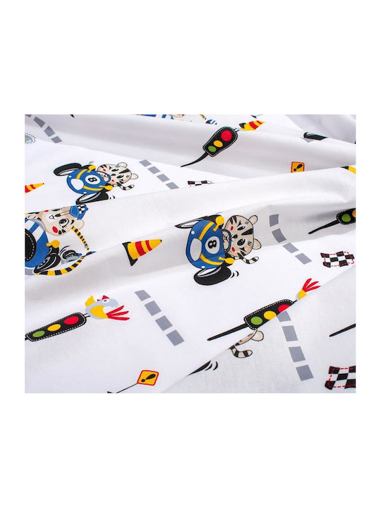 Dimcol Animal Grand Prix 589 Σελτεδάκι Χασέ Λευκό 80x80εκ.
