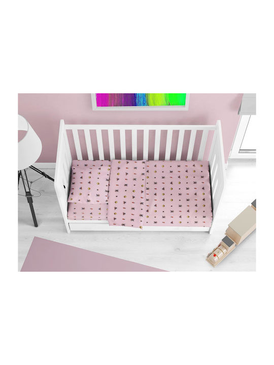 Dimcol Swaddle Blanket Pink Roz 80x80εκ.