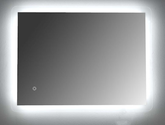 Gloria Nora Правоъгълена Банско Огледало LED Touch 60x80см