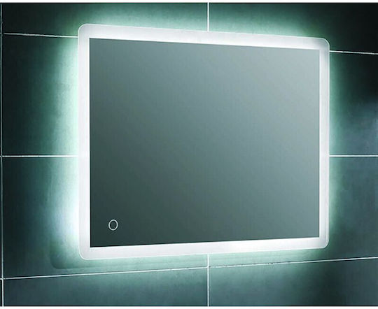 Gloria Nora Правоъгълена Банско Огледало LED Touch 60x80см
