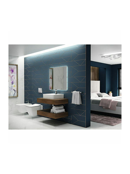 Ideal Standard Rechteckiger Badezimmerspiegel mit Lampenfassung 80x70cm