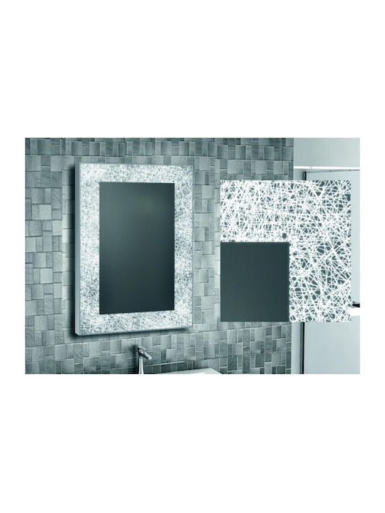 Inter Ceramic Icl 1792 Mirror Bathroom Led Lighting Touch Screen Clock Temperature Indicator Anti-fog System
