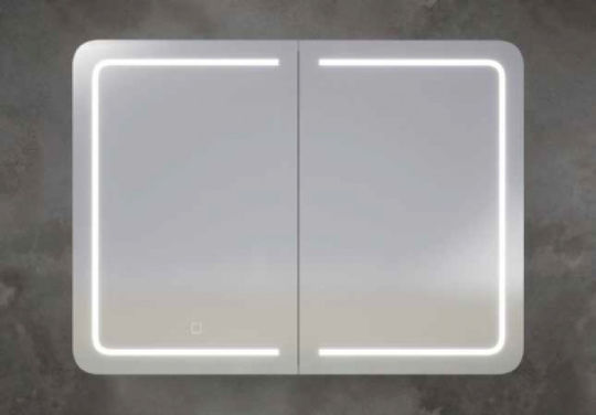 Tema 020.01.806000 Καθρέπτης Led από MDF 60x80cm Λευκός