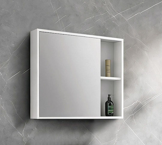 Martin Helen 3MHEL080WH Огледало от Шперплат 70x63cm Бял