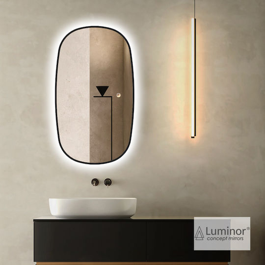 Luminor 308-ZEN4070 Καθρέπτης 40x70cm Μαύρος Luminor 308-ZEN4070 Καθρέπτης 40x70cm Μαύρος