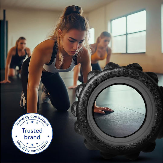 Everest Fitness Кръгла Ролка Черна 30см