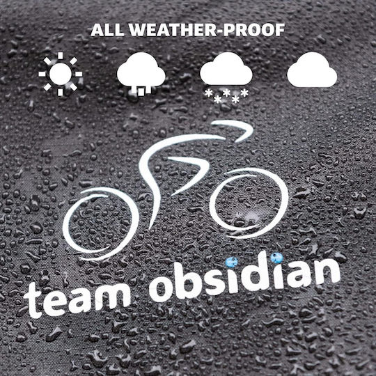 TeamObsidian Husă Impermeabilă Pentru Bicicletă 2 Biciclete XL Material Oxford 600D Durabil Protecție UV Neagră