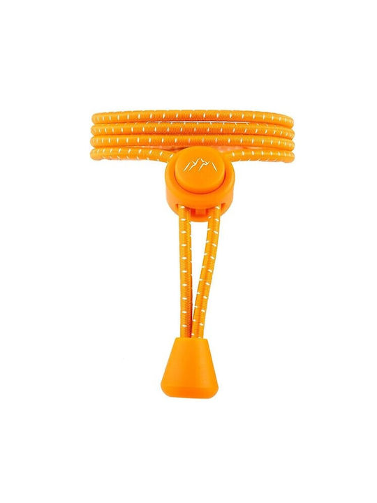 Set 5 Şireturi Elastici Sportive Everest Fitness Fără Legare Reglabile Universale 118 Cm Nailon Adulţi Copii Portocalii