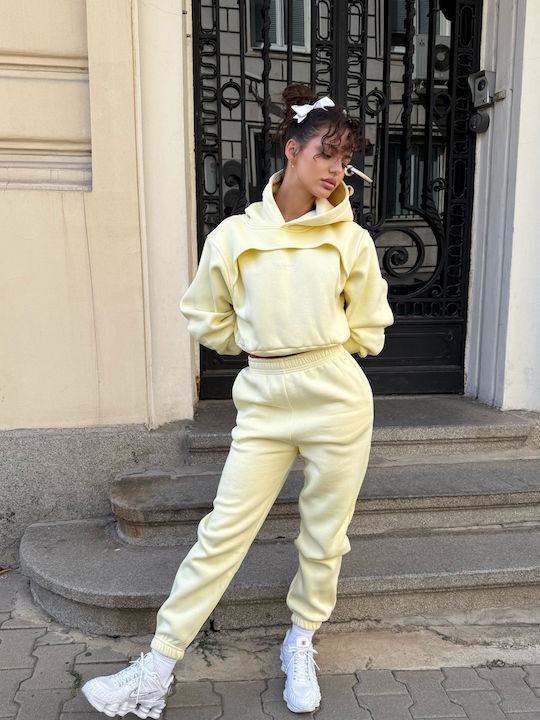 Sweatpants Set Natural Yellow