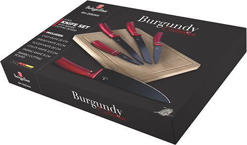 Berlinger Haus Set Chopping Board for Bread Wooden Black 5pcs
