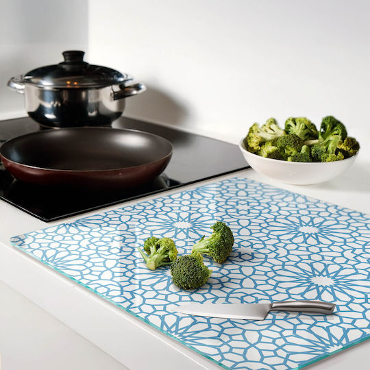 Glass Kitchen Board Printed Tempered Glass Eastern Design 60x52 Cm