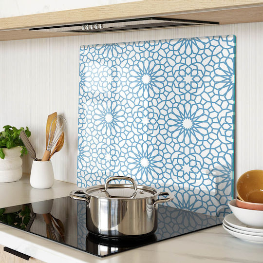 Glass Kitchen Board Printed Tempered Glass Eastern Design 60x52 Cm
