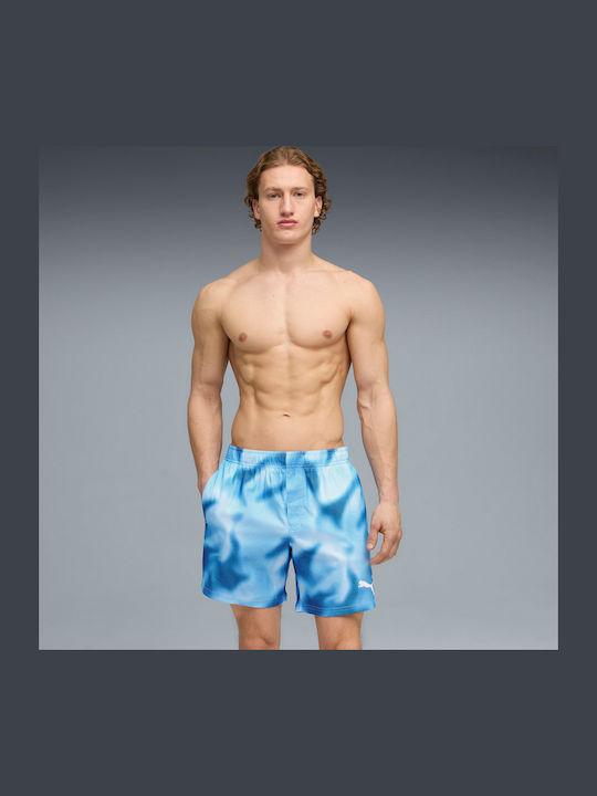 Puma Costume De Baie Bărbați Pantaloni Scurți Albastru Cu Modele