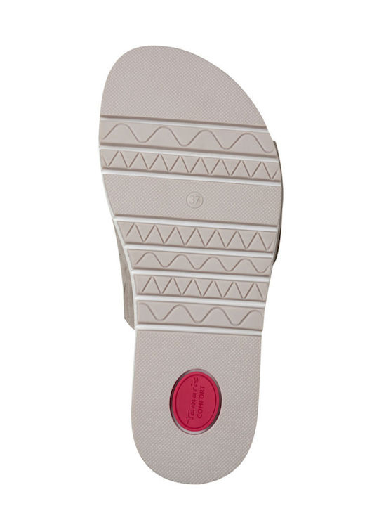 Leder Flache Damen Sandalen Grau