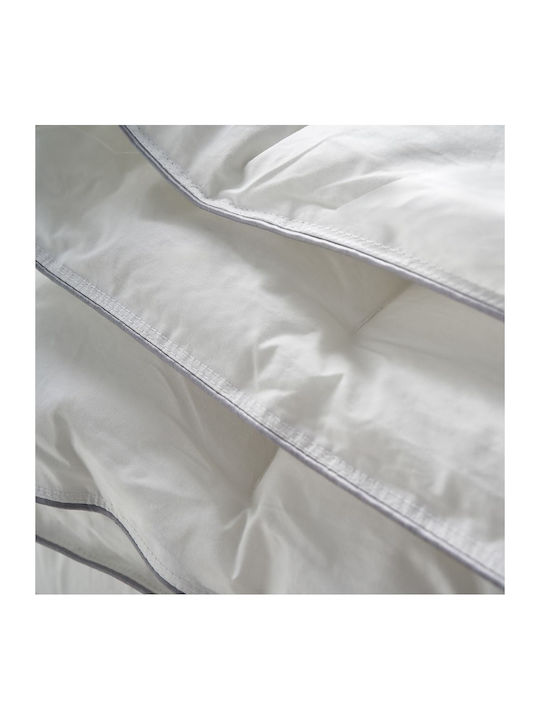 La Luna Πάπλωμα Μονό με Γέμιση Hollowfiber 160x220εκ. The Lightweight Cotton Quilt Λευκό 200 GSM 4.5 togs