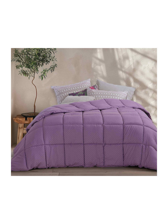 Nef-Nef Homeware Пухено Единично с Пълнеж Microfiber 160x220бр Colorfull Sangria 330 г/м²Gsm