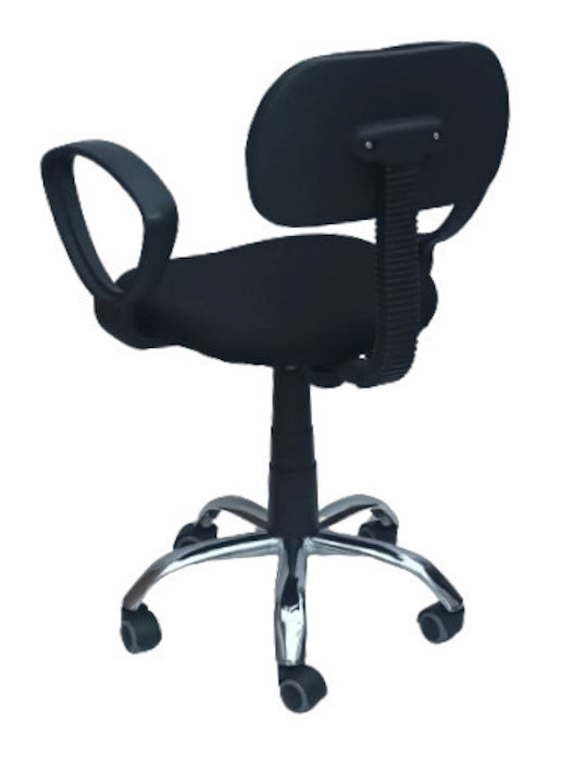 Karekla by Fragkoulakis J011 Office Chair with Fixed Black Arms