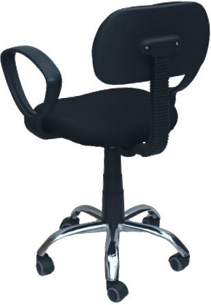 Karekla by Fragkoulakis J011 Office Chair with Fixed Black Arms