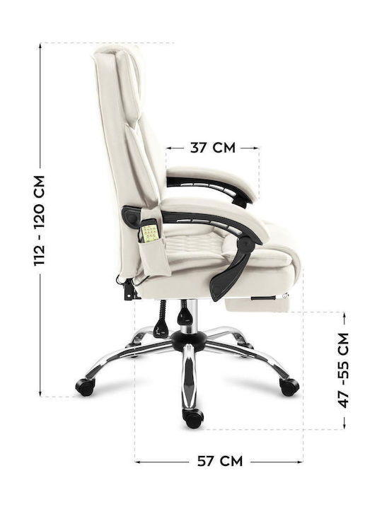 Stuhl Büro mit Armen Boss Beige Mark Adler