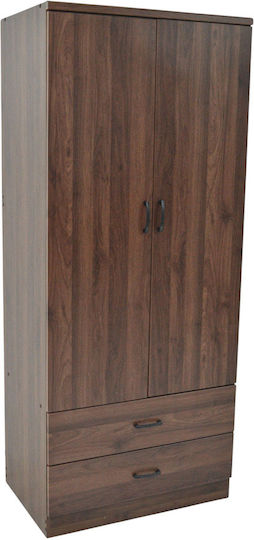 Δίφυλλη Ντουλάπα 80x52x190cm Καρυδί