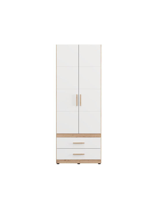 Dulap Ușă Dublă Artisan Stejar Alb 79x52x208cm