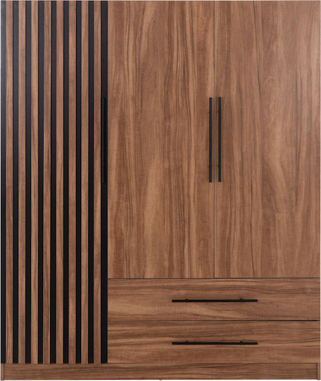 Harry Triple Door Wardrobe Black 150x55x180cm