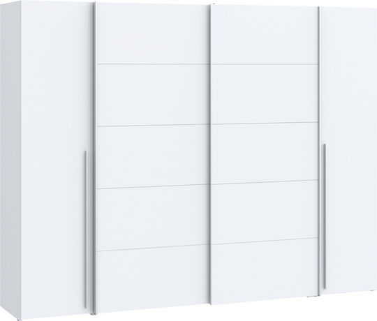 Verzo Τετράφυλλη Ντουλάπα Συρόμενη 270.5x61.5x210.5cm Verzo Τετράφυλλη Ντουλάπα Συρόμενη 270.5x61.5x210.5cm