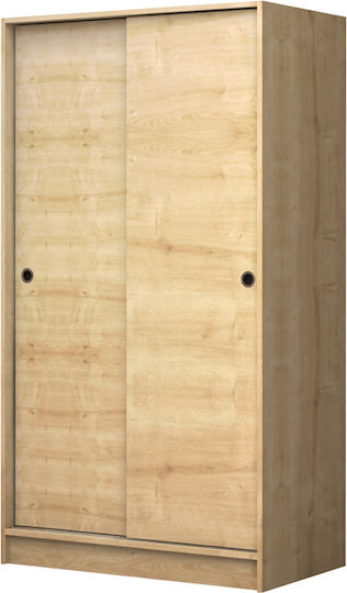 Regio Δίφυλλη Ντουλάπα Συρόμενη 100x60x181cm Φυσικό Οξιάς