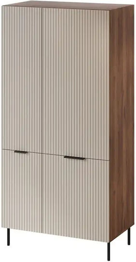 Almera Δίφυλλη Ντουλάπα 90x52x185cm Cashmere Almera Δίφυλλη Ντουλάπα 90x52x185cm Cashmere