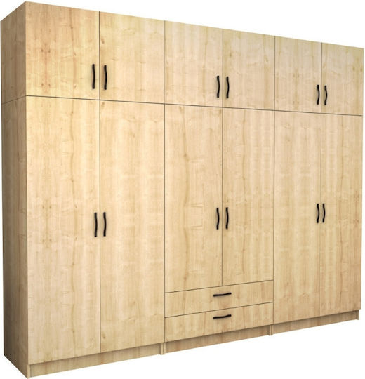 Six Door with Loft Victoria 300x60x240cm Natural Beech