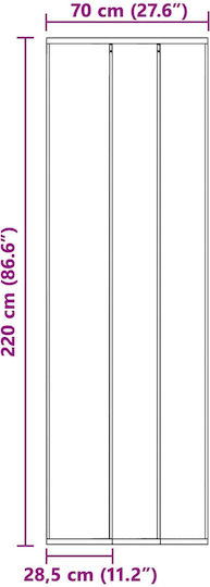 vidaXL Mosquito Net Door with Velcro Pleated Polyester Black 80x2cm