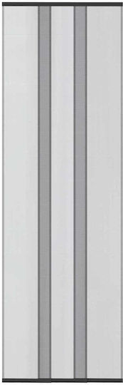vidaXL Mosquito Net Door with Velcro Pleated Polyester Black 80x2cm